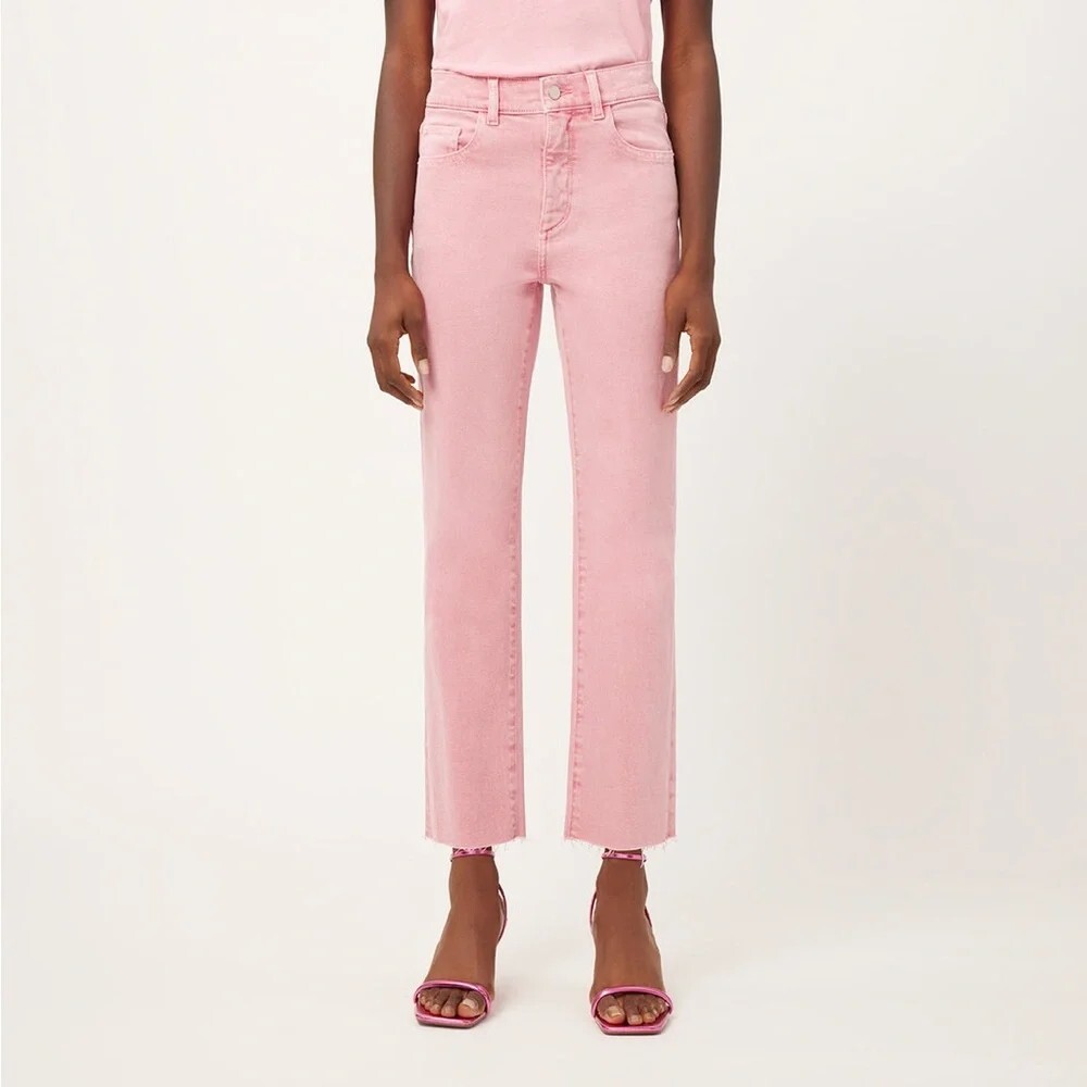 NWOT DL1961 Patti Straight High Rise Vintage Ankle in Flamingo size 27